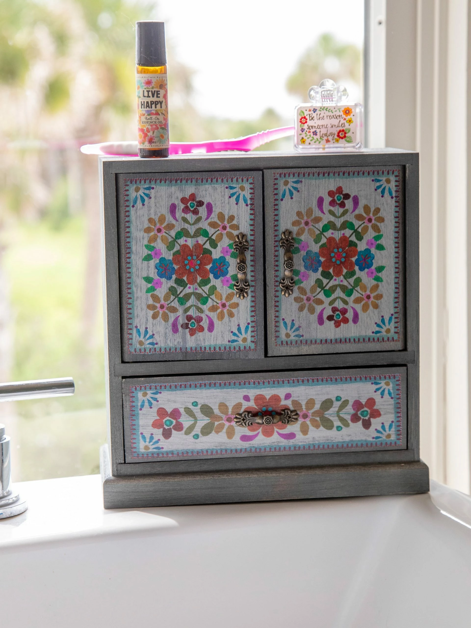 Natural Life Painted Jewelry Dresser 3 Natural Life Painted Jewelry Dresser