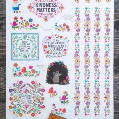 Natural Life Bungalow Wall Decals - Folk Flower -Natural Life Shop WDR000031 scaled