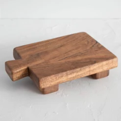 Natural Life Hand-Carved Acacia Wood Counter Riser