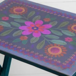 Natural Life Wooden TV Tray Table - Floral -Natural Life Shop WDTRS003 1 scaled