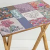 Natural Life Wooden TV Tray Table - Patchwork -Natural Life Shop WDTRS004 1 scaled