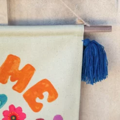 Natural Life Tassel Wall Tapestry - Welcome To Our Pad -Natural Life Shop WHG000019 2 scaled