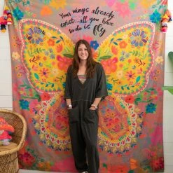 Natural Life Cotton Wall Tapestry - Your Wings Exist