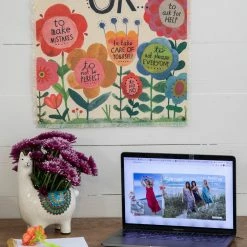 Natural Life Mini Canvas Wall Hanging Tapestry - It's OK