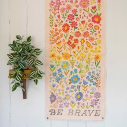 Natural Life Canvas Wall Tapestry - Be Kind Be Brave