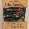 Natural Life Full Boho Bandeau® Headband - Charcoal Floral -Natural Life Shop charcoal floral boho bandeau scaled