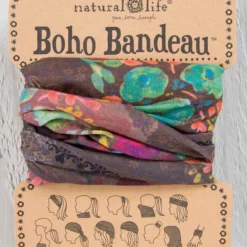 Natural Life Full Boho Bandeau® Headband - Espresso Bright Floral