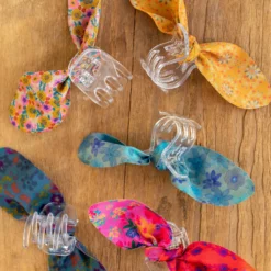 Natural Life Mini Hair Claw Clips, Set Of 5 - Bright Multicolored