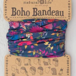 Natural Life Full Boho Bandeau® Headband - Navy Wildflowers